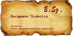 Bergmann Szabolcs névjegykártya